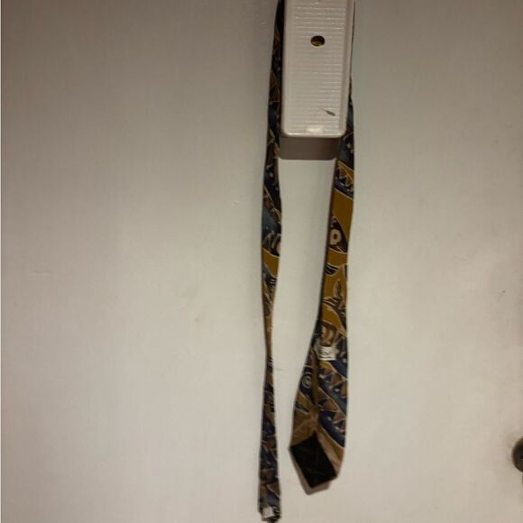 Byblos dress suit tie diamond logo accessory necktie neck wear abstract circle - Picture 5 of 6